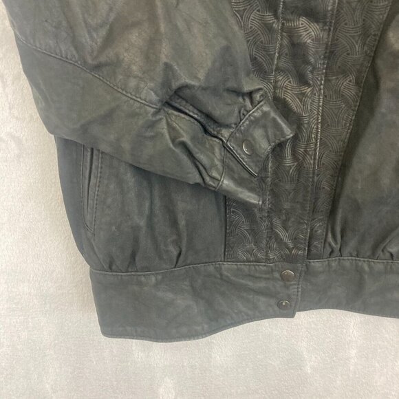 Vintage 80s 90s Gino di Giorgio Comit Leather Bomber Jacket Mens Medium Retro - Picture 10 of 16